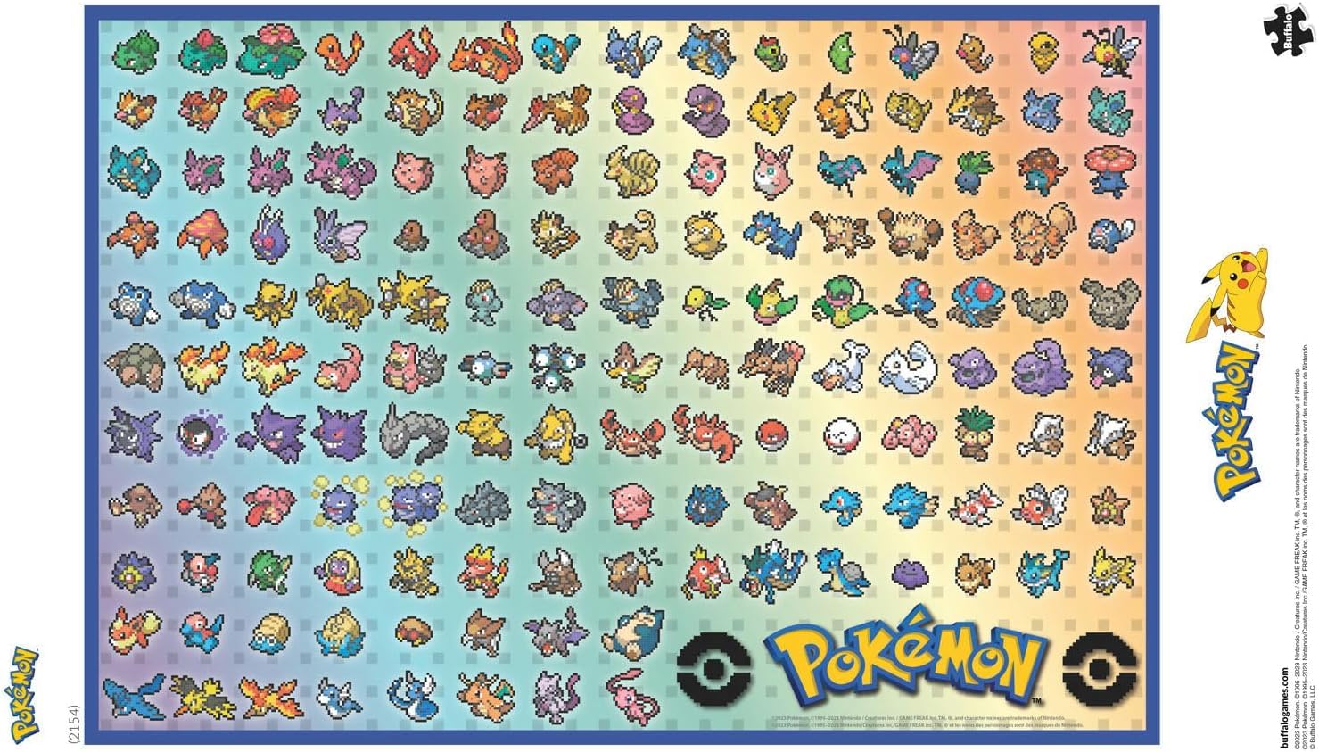 ポケモン　ジグソーパズル2000ピース Amazon | Buffalo Games - ポケモン - レトロなピクセルポケモン